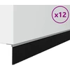 Sukabinamų durų šepetėlių sandarikliai 12 vnt. Sidabro 100 cm