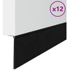 Sukabinamų durų šepetėlių sandarikliai 12 vnt. Juoda 100 cm