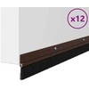Sukabinamų durų šepetėlių sandarikliai 12 pcs Ruda 100 cm
