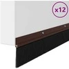 Sukabinamų durų šepetėlių sandarikliai 12 pcs Ruda 100 cm