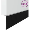 Sukabinamų durų šepetėlių sandarikliai 12 vnt. Sidabro 100 cm