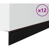 Sukabinamų durų šepetėlių sandarikliai 12 vnt. Ruda 100 cm