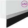 Sukabinamų durų šepetėlių sandarikliai 12 vnt. Sidabrinė 100 cm