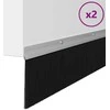 Sukabinamų durų šepetėlių sandarikliai 2 pcs Sidabro 100 cm