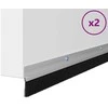 Sukabinamų durų šepetėlių sandarikliai 2 pcs Sidabro 100 cm