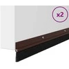 Sukabinamų durų šepetėlių sandarikliai 2 pcs Ruda 100 cm