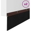 Sukabinamų durų šepetėlių sandarikliai 2 pcs Ruda 100 cm