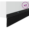 Sukabinamų durų šepetėlių sandarikliai 2 vnt. Juoda 100 cm