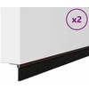 Sukabinamų durų šepetėlių sandarikliai 2 pcs Ruda 100 cm