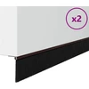 Sukabinamų durų šepetėlių sandarikliai 2 vnt. Ruda 100 cm