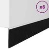 Sukabinamų durų šepetėlių sandarikliai 6 pcs Balta 100 cm
