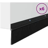 Sukabinamų durų šepetėlių sandarikliai 6 vnt. Juoda 100 cm