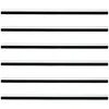 Sukabinamų durų šepetėlių sandarikliai 6 pcs Balta 100 cm