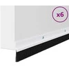 Sukabinamų durų šepetėlių sandarikliai 6 pcs Balta 100 cm
