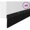 Sukabinamų durų šepetėlių sandarikliai 6 pcs Juoda 100 cm