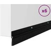 Sukabinamų durų šepetėlių sandarikliai 6 pcs Juoda 100 cm
