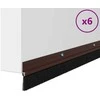 Sukabinamų durų šepetėlių sandarikliai 6 pcs Ruda 100 cm