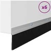 Sukabinamų durų šepetėlių sandarikliai 6 pcs Sidabro 100 cm
