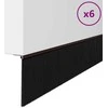 Sukabinamų durų šepetėlių sandarikliai 6 pcs Ruda 100 cm