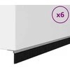 Sukabinamų durų šepetėlių sandarikliai 6 pcs Sidabro 100 cm