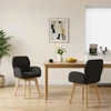 Sukamos valgomojo kėdės 2 pcs Bouclé Juoda 54 x 58 x 87 cm