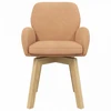 Sukamos valgomojo kėdės 4 pcs Bouclé Smėlio 54 x 58 x 87 cm