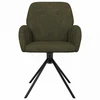 Sukamos valgomojo kėdės 4 pcs Dirbtinė suedė oda Armijos Žalia
