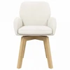 Sukamos valgomojo kėdės 6 pcs Bouclé Kreminė 54 x 58 x 87 cm