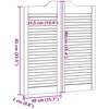 Sukamosios durys Natūrali 90 x 40 cm Pušies medienos masyvas