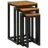 Suklijuotas stalas 3 pcs Ruda Kieto teka medžio