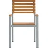Sodo Kėdė 6 pcs Ruda 56 x 57 x 87 cm Kietos akacijos mediena