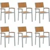Susilankstantis krėslas 6 pcs Ruda 56 x 57 x 87 cm