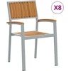 Susilankstantis krėslas 8 pcs Ruda 56 x 57 x 87 cm