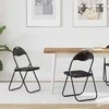 Sulankstoma kėdė 2 pcs Juodas 48 x 43,5 x 81 cm Dirbtinė oda