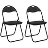 Sulankstoma kėdė 2 pcs Juodas 48 x 43,5 x 81 cm Dirbtinė oda
