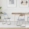 Sulankstoma kėdė 2 pcs Pilka 48 x 43,5 x 81 cm Dirbtinė oda