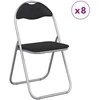 Sulankstoma kėdė 8 pcs Juoda ir pilka 48 x 43,5 x 81 cm