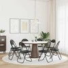 Sulankstoma kėdė 8 pcs Juodas 48 x 43,5 x 81 cm Dirbtinė oda