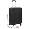 Lagaminas su užraktu Juoda 34 x 23 x 55.5 cm ABS plastikas