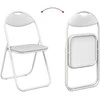 Sulankstoma kėdė 2 pcs Baltas 48 x 43,5 x 81 cm Dirbtinė oda