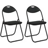 Sulankstoma kėdė 2 pcs Juodas 48 x 43,5 x 81 cm Dirbtinė oda