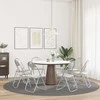 Sulankstoma kėdė 8 pcs Balta ir pilka 48 x 43,5 x 81 cm