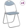 Sulankstoma kėdė 8 pcs Pilka 48 x 43,5 x 81 cm Dirbtinė oda