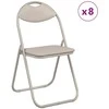 Sulankstoma kėdė 8 pcs Smėlio 48 x 43,5 x 81 cm Dirbtinė oda