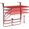 Kabantis balkono stalas Raudona 60 x 39 x 65 cm Plienas
