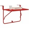 Kabantis balkono stalas Raudona 60 x 39 x 65 cm Plienas