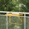 Kabantis balkono stalas Geltona 60 x 39 x 65 cm Plienas