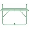 Kabantis balkono stalas Mėtinė žalia 60 x 39 x 65 cm Plienas
