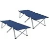 Sulankstoma Kempingo Lova 2 pcs Mėlyna 194 x 62,5 x 42,5 cm