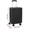 Lagaminas su užraktu Juoda 43 x 27 x 66 cm ABS plastikas